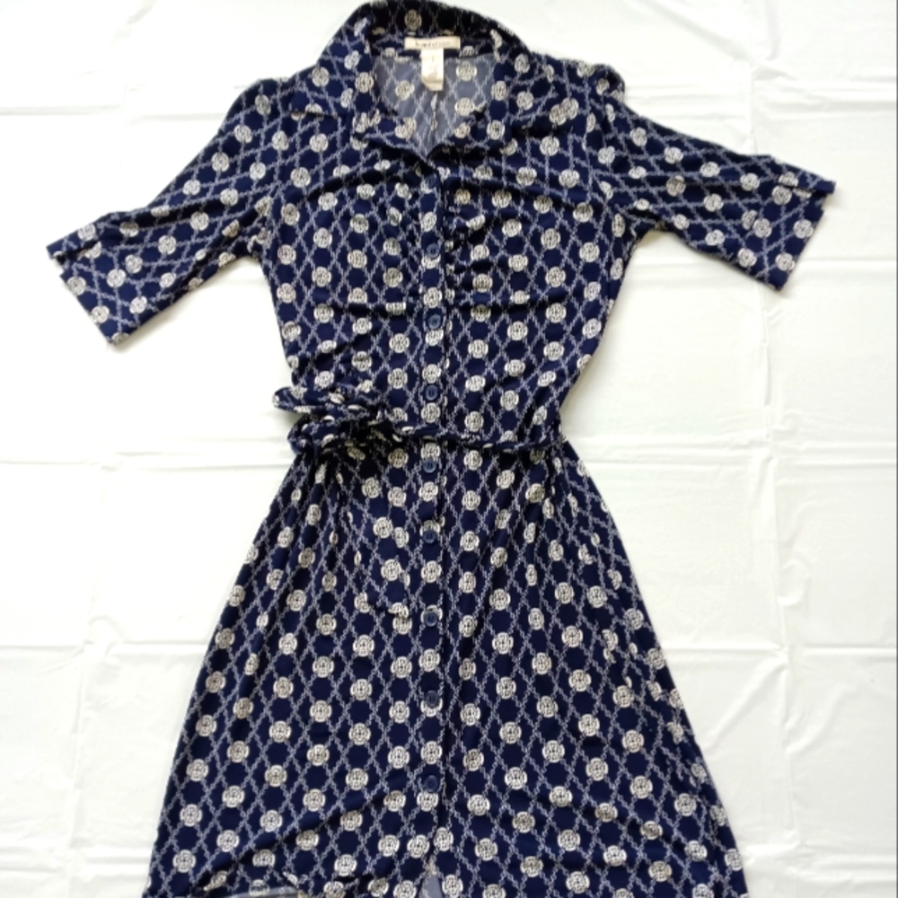 Laundry by Design Stretch Button Down Belt Shirt dress size 6